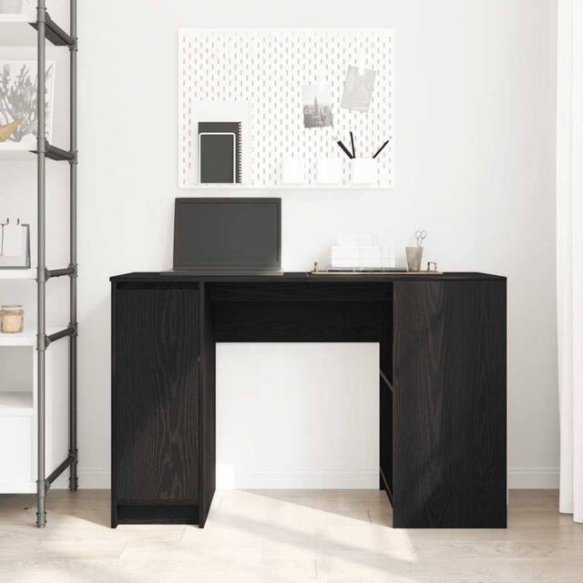 Berkfield Home Durable Desk Black Oak 120x42x76 cm Engineered Wood - Size: 120 x 42 x 76 cm - image 1