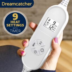 Dreamcatcher Deluxe Electric Throw Heated Double Over Blanket Soft Fleece Timer in Navy - thumbnail 3
