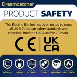 Dreamcatcher Deluxe Electric Throw Heated Double Over Blanket Soft Fleece Timer in Navy - thumbnail 8