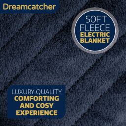Dreamcatcher Deluxe Electric Throw Heated Double Over Blanket Soft Fleece Timer in Navy - thumbnail 6