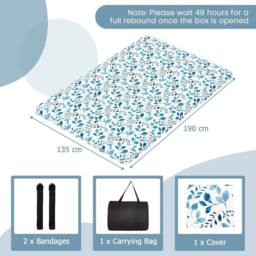 Kelvenix Double Portable Sleeping Pad Roll up Mattress in Blue - Size: Single - thumbnail 2