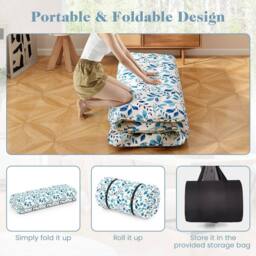 Kelvenix Double Portable Sleeping Pad Roll up Mattress in Blue - Size: Single - thumbnail 3
