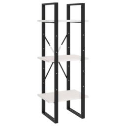 Berkfield Home Decorative 3-Tier Book Cabinet White 40x30x105 cm Solid Pinewood - Size: 40 x 30 x 105 cm - thumbnail 3