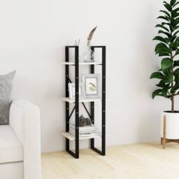 Berkfield Home Decorative 3-Tier Book Cabinet White 40x30x105 cm Solid Pinewood - Size: 40 x 30 x 105 cm - thumbnail 2