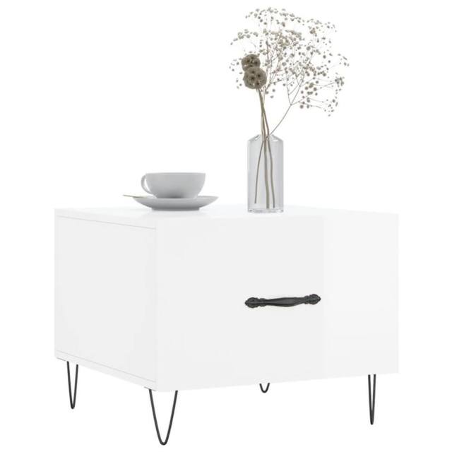 Berkfield Home Decorative Coffee Tables 2pcs High Gloss White 50x50x40 cm Engine - Size: 50 x 50 x 40 cm - image 1