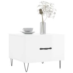 Berkfield Home Decorative Coffee Tables 2pcs High Gloss White 50x50x40 cm Engine - Size: 50 x 50 x 40 cm