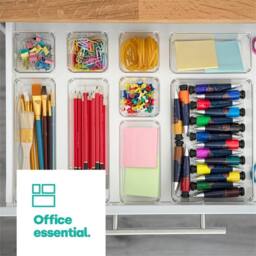 Kelvenix Drawer Organiser Tray Set 9 Piece Clear Storage Boxes - Size: 500mm - thumbnail 5