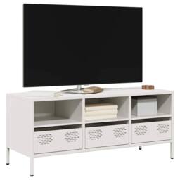 Berkfield Home TV Cabinet White 101.5x39x43.5 cm Cold-rolled Steel - thumbnail 2