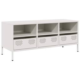 Berkfield Home TV Cabinet White 101.5x39x43.5 cm Cold-rolled Steel
