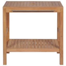 Berkfield Home Bathroom Vanity Cabinet Solid Teak 74x45x75 cm in Brown - Size: 74 x 45 x 75 cm - thumbnail 3