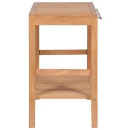 Berkfield Home Bathroom Vanity Cabinet Solid Teak 74x45x75 cm in Brown - Size: 74 x 45 x 75 cm - thumbnail 4