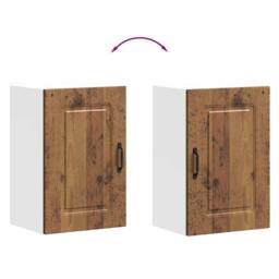 Berkfield Home Kitchen Wall Cabinet Kalmar Old Wood Engineered Wood in Brown - thumbnail 9