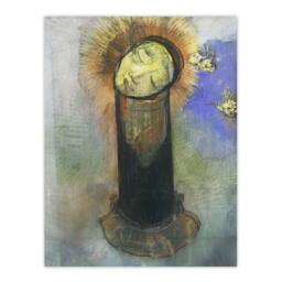 "Artery8 Head of John the Baptist on Pillar Redon Vintage Wall Art Print Poster - Size: W24"" x H32""" - thumbnail 1