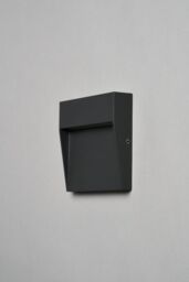 BHS Lighting Zak 10cm Square Outdoor Wall Light in Dark Grey - thumbnail 2