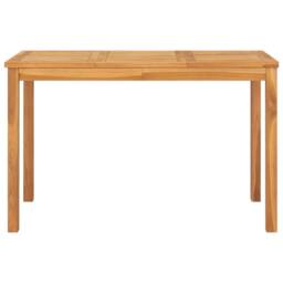 Berkfield Home Garden Dining Table 120x70x77 cm Solid Teak Wood in Brown - Size: 120 x 70 x 77 cm - thumbnail 2