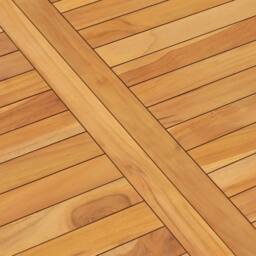 Berkfield Home Garden Dining Table 120x70x77 cm Solid Teak Wood in Brown - Size: 120 x 70 x 77 cm - thumbnail 6