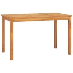 Berkfield Home Garden Dining Table 120x70x77 cm Solid Teak Wood in Brown - Size: 120 x 70 x 77 cm - thumbnail 1
