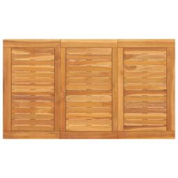 Berkfield Home Garden Dining Table 120x70x77 cm Solid Teak Wood in Brown - Size: 120 x 70 x 77 cm - thumbnail 5