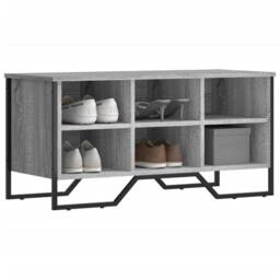 Berkfield Home Shoe Cabinet Grey Sonoma 90x38x45.5 cm Engineered Wood - thumbnail 2