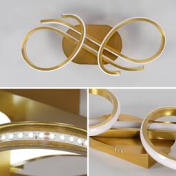 Goeco Modern LED Ceiling Light, 36W, for Bedroom Kitchen Living Room, 6500K in Gold - thumbnail 8