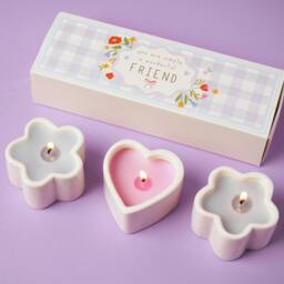 Love Life Sentiment Gift Set Of 3 Mini Candles - Wonderful Friend - thumbnail 1