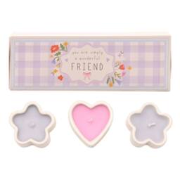 Love Life Sentiment Gift Set Of 3 Mini Candles - Wonderful Friend - thumbnail 2