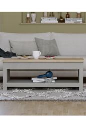 Home Discount Vida Designs Arlington Coffee Table Shelf Storage Living Room in Grey - thumbnail 3