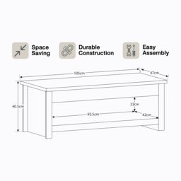 Home Discount Vida Designs Arlington Coffee Table Shelf Storage Living Room in Grey - thumbnail 9