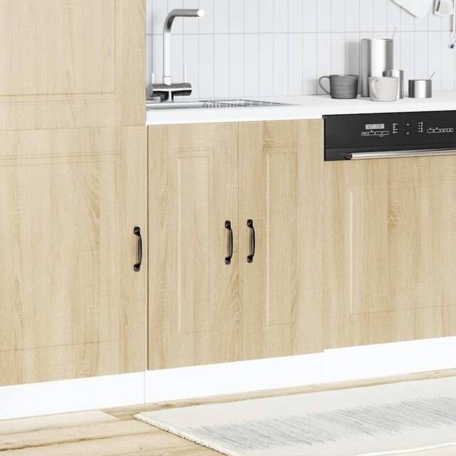 Berkfield Home Sink Base Cabinet Kalmar Sonoma Oak 60x46x81.5 cm Engineered Wood in Tan - image 1