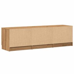 Berkfield Home TV Cabinet Artisan Oak 140x35x40 cm Engineered Wood in Brown - Size: 140 x 35 x 40 cm - thumbnail 6
