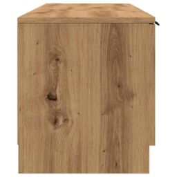 Berkfield Home TV Cabinet Artisan Oak 140x35x40 cm Engineered Wood in Brown - Size: 140 x 35 x 40 cm - thumbnail 5