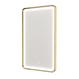 Nes Home Bathroom LED Mirror Demister Touch Sensor 500 x 700mm Brushed Brass in Metallics - thumbnail 5