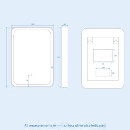Nes Home Bathroom LED Mirror Demister Touch Sensor 500 x 700mm Brushed Brass in Metallics - thumbnail 6