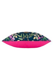Wylder Nature House of Bloom Zinnia Bee Rectangular Water & UV Resistant Outdoor Cushion in Navy - Size: 30 cm x 50 cm - thumbnail 3