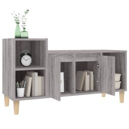 Berkfield Home TV Cabinet Grey Sonoma 100x35x55 cm Engineered Wood - Size: 100 x 35 x 55 cm - thumbnail 4