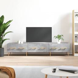 Berkfield Home TV Cabinet Concrete Grey 150x36x30 cm Engineered Wood - Size: 150 x 36 x 30 cm - thumbnail 2