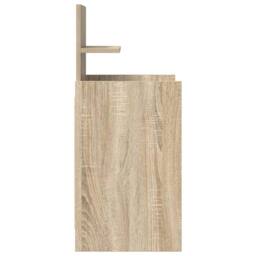 Berkfield Home Durable Bedside Cabinet with 2 Drawers Sonoma Oak 38x34x80 cm in Light Tan - Size: 38 x 34 x 80 cm - thumbnail 7