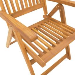 Berkfield Home Beautiful 3 Piece Garden Dining Set Solid Wood Acacia in Brown - thumbnail 8