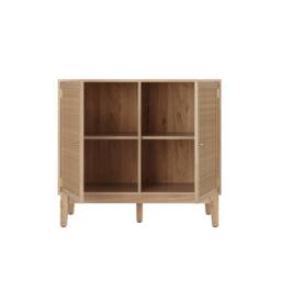 Wyld Haus Waterford Oak & Woven Rattan Small Sideboard 2 Doors in Natural - thumbnail 4