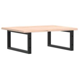 Berkfield Home Basin Shelf Wall Mounted Steel & Solid Wood Oak in Natural - thumbnail 6