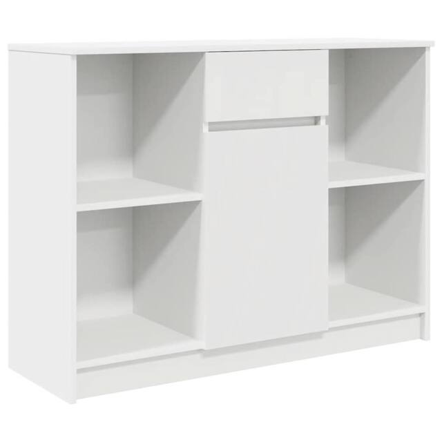 Berkfield Home Sideboard with Drawer White 101x35x76 cm Engineered Wood - Size: 101 x 35 x 76 cm - image 1