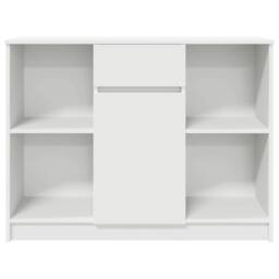 Berkfield Home Sideboard with Drawer White 101x35x76 cm Engineered Wood - Size: 101 x 35 x 76 cm - thumbnail 6