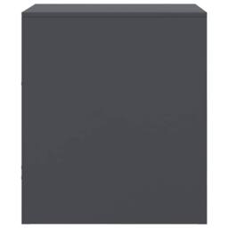 Berkfield Home Bedside Cabinets 2 pcs Anthracite 34.5x39x44 cm Steel in Dark Grey - thumbnail 8