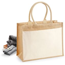 Westford Mill Pocket Jute Shopper in Natural - thumbnail 3