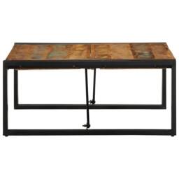 Berkfield Home Sturdy Coffee Table Multicolour 80x80x35 cm Solid Wood Reclaimed - Size: 80 x 80 x 35 cm