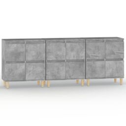 Berkfield Home Sideboards 3 pcs Concrete Grey 60x35x70 cm Engineered Wood - Size: 60 x 35 x 70 cm - thumbnail 2