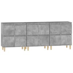 Berkfield Home Sideboards 3 pcs Concrete Grey 60x35x70 cm Engineered Wood - Size: 60 x 35 x 70 cm - thumbnail 6