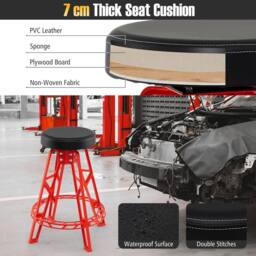 "Costway 28"" Swivel Shop Stool Garage Chair w/ Round Padded Seat Mechanic Stool" - thumbnail 5
