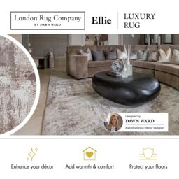 London Rug Company Ellie Luxury Modern Short Pile Rug in Stone - Size: 160 cm x 230 cm - thumbnail 3