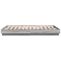 Berkfield Home Durable Bed Frame without Mattress Grey Sonoma 120x200 cm - Size: Small Double - thumbnail 5